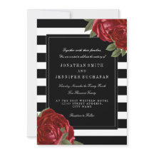 モダンなブラックとホワイトのストライプ ウェディングスイート