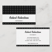 モダンなブラックとホワイトのプロフェッショナル 名刺 (正面/裏面)