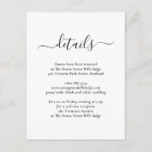 モダンなブラックとホワイトの結婚式同封カード エンクロージャーカード (正面)