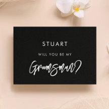 モダンなブラックのウェディングプランナー提案カード