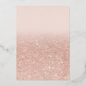 モダンなブラックウェディングスクリプト写真ゴールドホイルインビタ 箔招待状 (裏面)