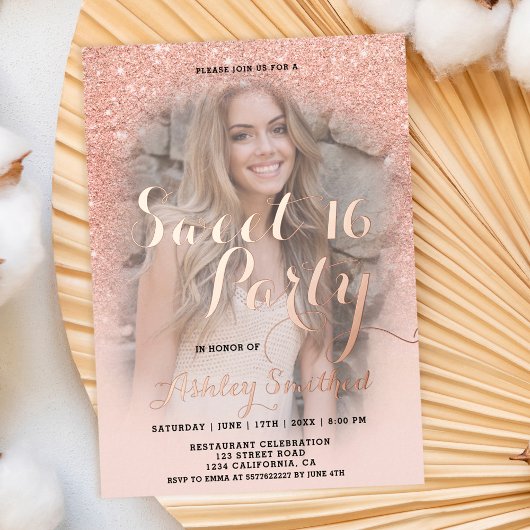 モダンなブラックウェディングスクリプト写真ゴールドホイル招待状 箔招待状