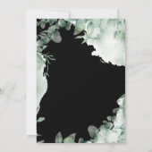 モダンなブラックエレガントパープルの結婚式招待状 招待状 (裏面)