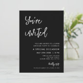 モダンなブラックスタイル ご招待 招待状 (スタンド正面)