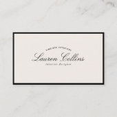 モダンなブラックフレームのソーシャルメディアアイコン付き名刺 名刺 (正面)