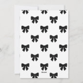 モダンなブラックボウのクリスマスフォト シーズンカード (裏面)