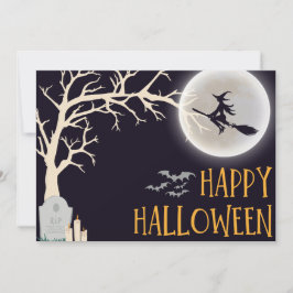 モダンなブラックミニマルハッピーハロウィン シーズンカード