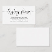 モダンなブラックミニマルフォント、ディスプレイシャワー エンクロージャーカード (正面/裏面)