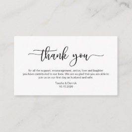 モダンなブラックミニマルフォント、誕生日ありがとうございます エンクロージャーカード