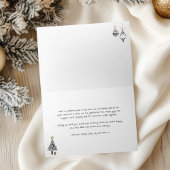 モダンなブラック&ゴールドの家族写真 シーズンカード