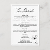 モダンなブラック&ホワイトのエレガントな結婚式の詳細 エンクロージャーカード (正面)