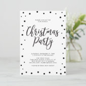 モダンなブラック＆ホワイトのクリスマスホリデーパーティー 招待状 (スタンド正面)