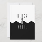 モダンなブラック＆ホワイトのパーティー招待状 招待状 (裏面)