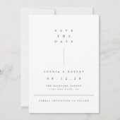 モダンなブラック&ホワイトの写真コラージュ Save The Date 招待状 (裏面)