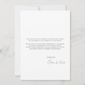 モダンなブラック＆ホワイトの感謝カードをカスタマイズ サンキューカード (裏面)