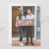 モダンなブラック＆ホワイトの新築祝い招待状 招待状 (裏面)