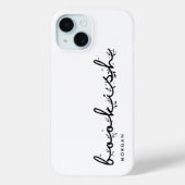 モダンなブラック&ホワイトの本好きなカスタムデザイン Case-Mate iPhoneケース (裏面)