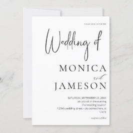 モダンなブラック＆ホワイトの結婚式3 招待状