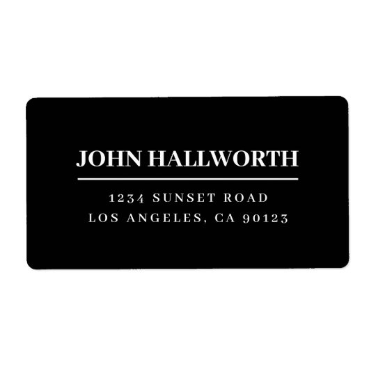 モダンなブラック＆ホワイト ラベル (正面)