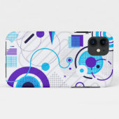 モダンなブルーの幾何学模様 Case-Mate iPhoneケース (裏面(横))