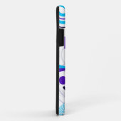 モダンなブルーの幾何学模様 Case-Mate iPhoneケース (裏面/右)
