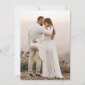 モダンなブルーの結婚式の披露宴 招待状 (裏面)