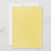 モダンなブルー＆イエローのワイルドフラワーズ ブライダル ブランチ 招待状 (裏面)