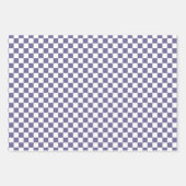 モダンなブルー、ピンク、グリーンのストライプ、ブルーのチェック柄 ラッピングペーパーシート (正面3)