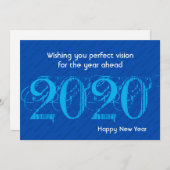 モダンなブルー 20:20 ビジョン HAPPY NEW YEAR (正面/裏面)
