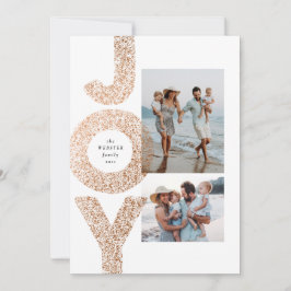 モダンなブロンズの斑点が2つ クリスマスの写真 シーズンカード