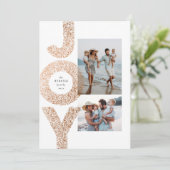 モダンなブロンズの斑点が2つ クリスマスの写真 シーズンカード (スタンド正面)