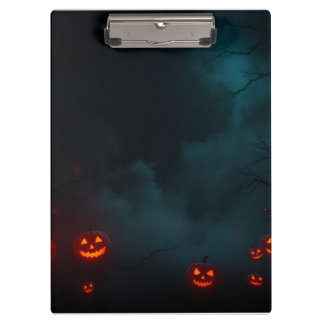 モダンなプレミアムハロウィンブランディングデザイン クリップボード