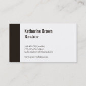 モダンなプロフェッショナルの実質のEsateアイコン不動産仲介業者 名刺 (裏面)