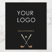 モダンなプロフェッショナルカンパニービジネスロゴゴルフ ワインラベル (シングルラベル)