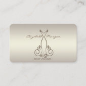 モダンなプロフェッショナルスタイルを演出するチャーミングなルミナスドレス 名刺 (正面)