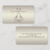 モダンなプロフェッショナルスタイルを演出するチャーミングなルミナスドレス 名刺 (正面/裏面)