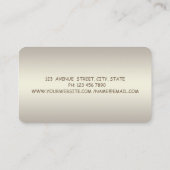 モダンなプロフェッショナルスタイルを演出するチャーミングなルミナスドレス 名刺 (裏面)