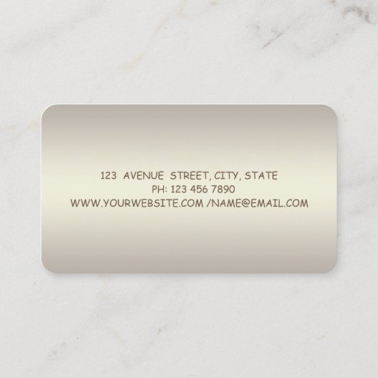 モダンなプロフェッショナルスタイルを演出するチャーミングなルミナスドレス 名刺 (裏面)