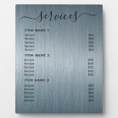 モダンなプロフェッショナルビジネス価格リスト フォトプラーク (正面)