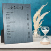 モダンなプロフェッショナルビジネス価格リスト フォトプラーク (側面)