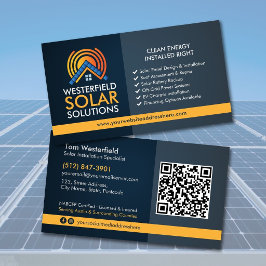 モダンなプロフェッショナル太陽光パネル設置 名刺
