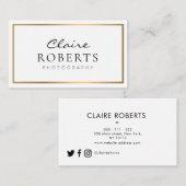 モダンなプロフェッショナル|のカメラマンの名刺 名刺 (正面/裏面)