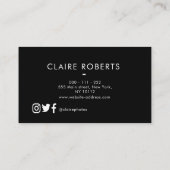 モダンなプロフェッショナル|のカメラマンの名刺 名刺 (裏面)