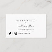 モダンなプロフェッショナル|のコンサルタントの名刺 名刺 (裏面)