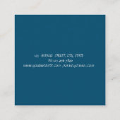 モダンなプロフェッショナル、ターコイズのInstagramソーシャルメディア スクエア名刺 (裏面)