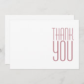 モダンなプロフェッショナル ローズゴールド ホワイト ミニマル サンキューカード (正面/裏面)