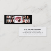 モダンなプロポートレートのカメラマン スキニー名刺 (正面/裏面)