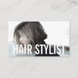 モダンなヘアスタイリストの写真 名刺