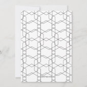 モダンなヘキサゴン1枚の写真を使った卒業おめでとうのご案内 案内状 (裏面)