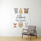 モダンなベイビーアニマル ベイビーシャワーポスター タペストリー (インサイチュ)